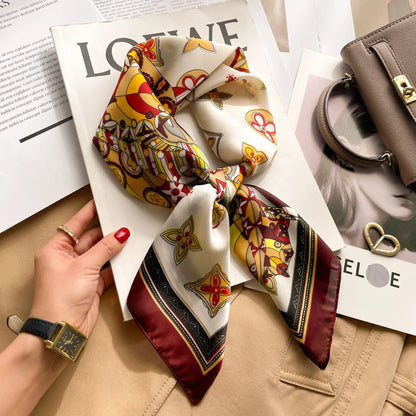 Floral Silk Square Scarf