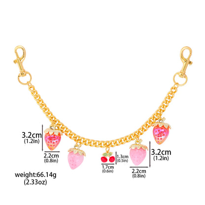 Strawberry Cherry Bag Chain Charm