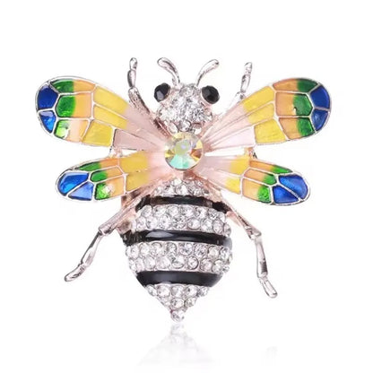 Rhinestone Bee Brooch Pin