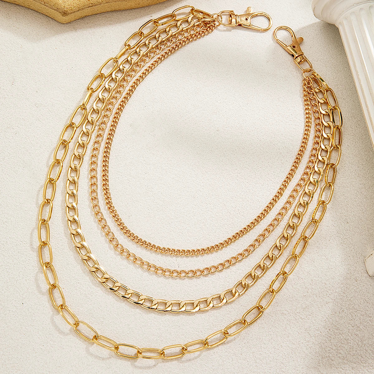 Multi-Layer Stacking Gold Purse Chain
