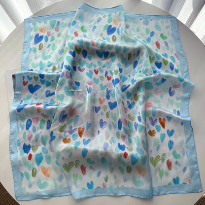 Silk-Touch Square Scarf — Women's Elegant Hijab & Neckerchief