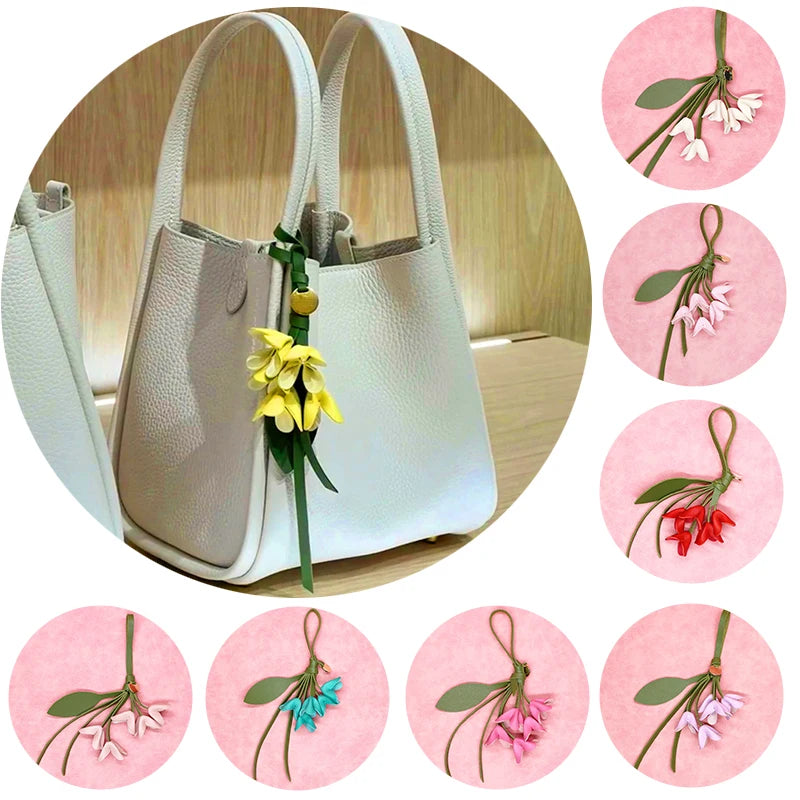 Osmanthus Leaf Leather Keychain