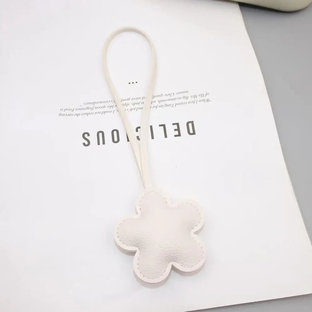 Leather Flower Keychain