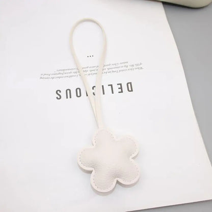 Leather Flower Keychain