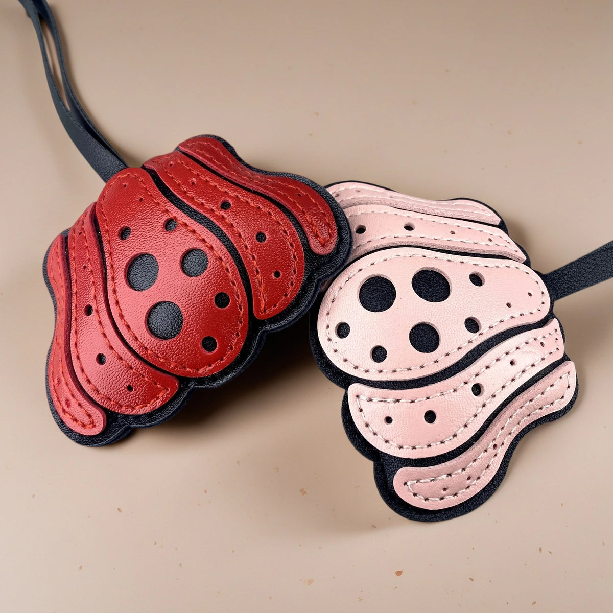 Leather Pumpkin & Chestnut Bag Charm