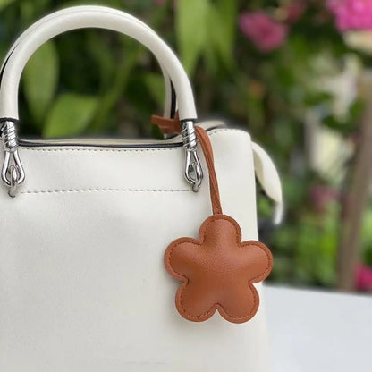Leather Flower Keychain