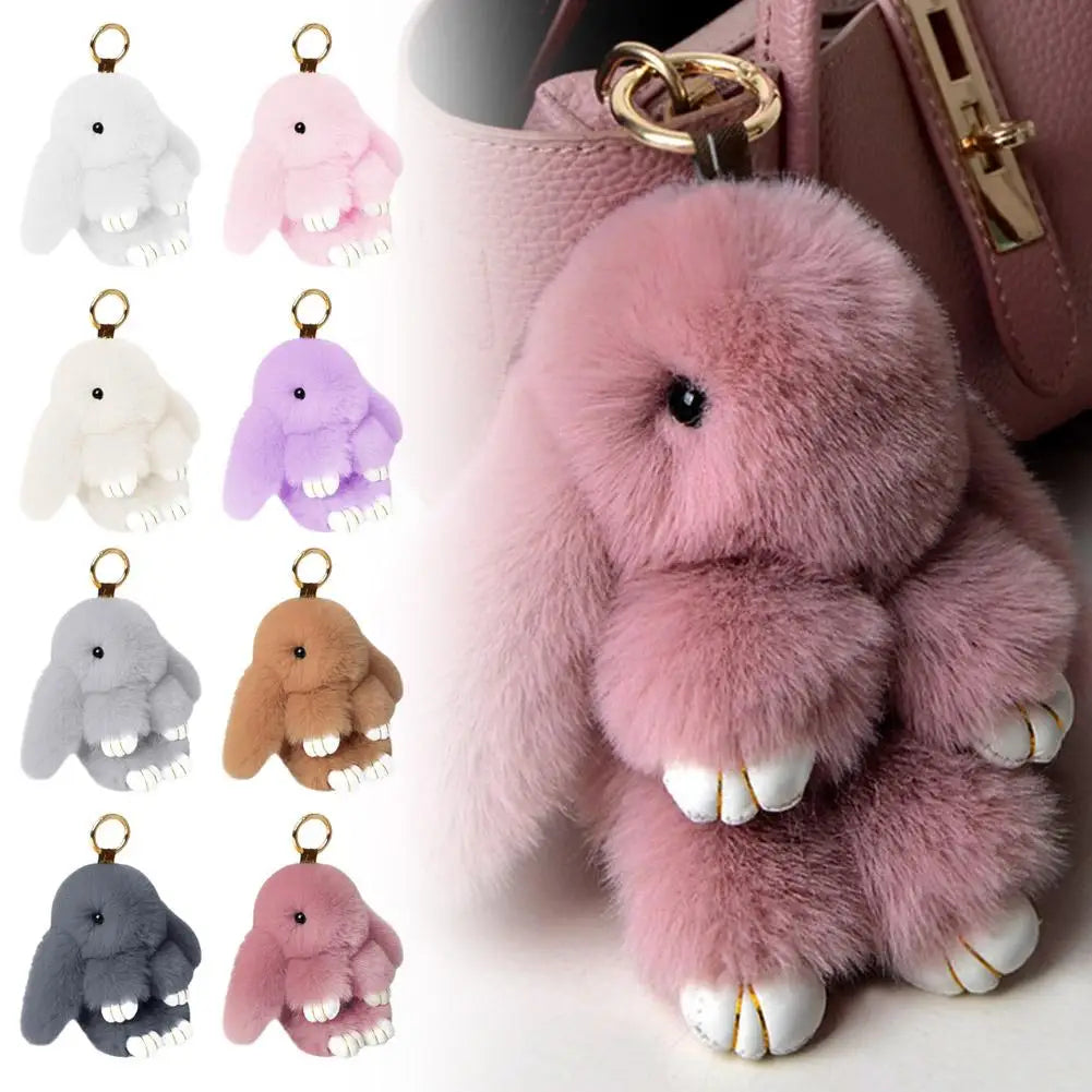 Long Ear Bunny Plush Keychain
