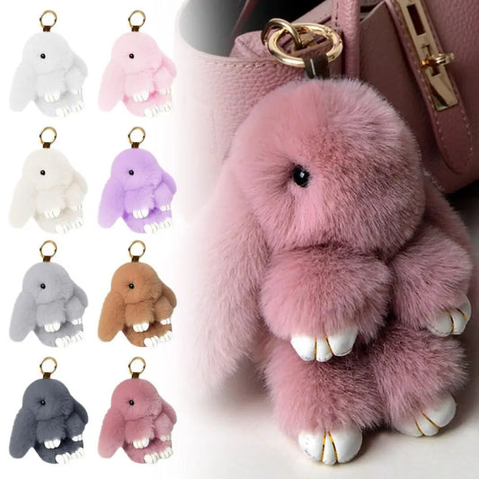 Long Ear Bunny Plush Keychain