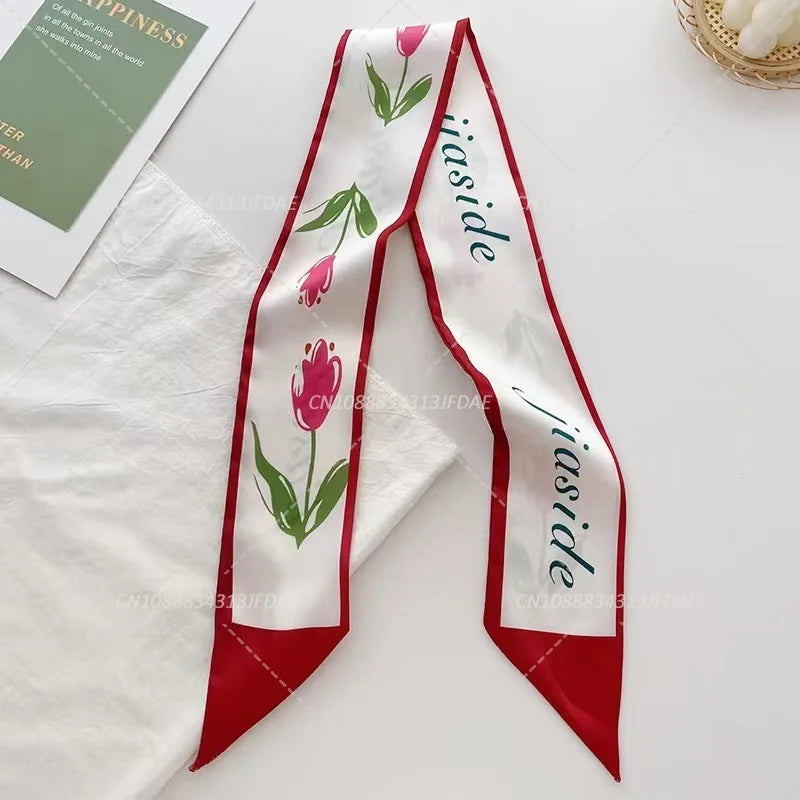 Silk Satin Scarf Bag Handle