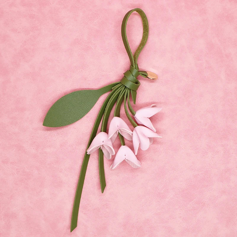 Osmanthus Leaf Leather Keychain