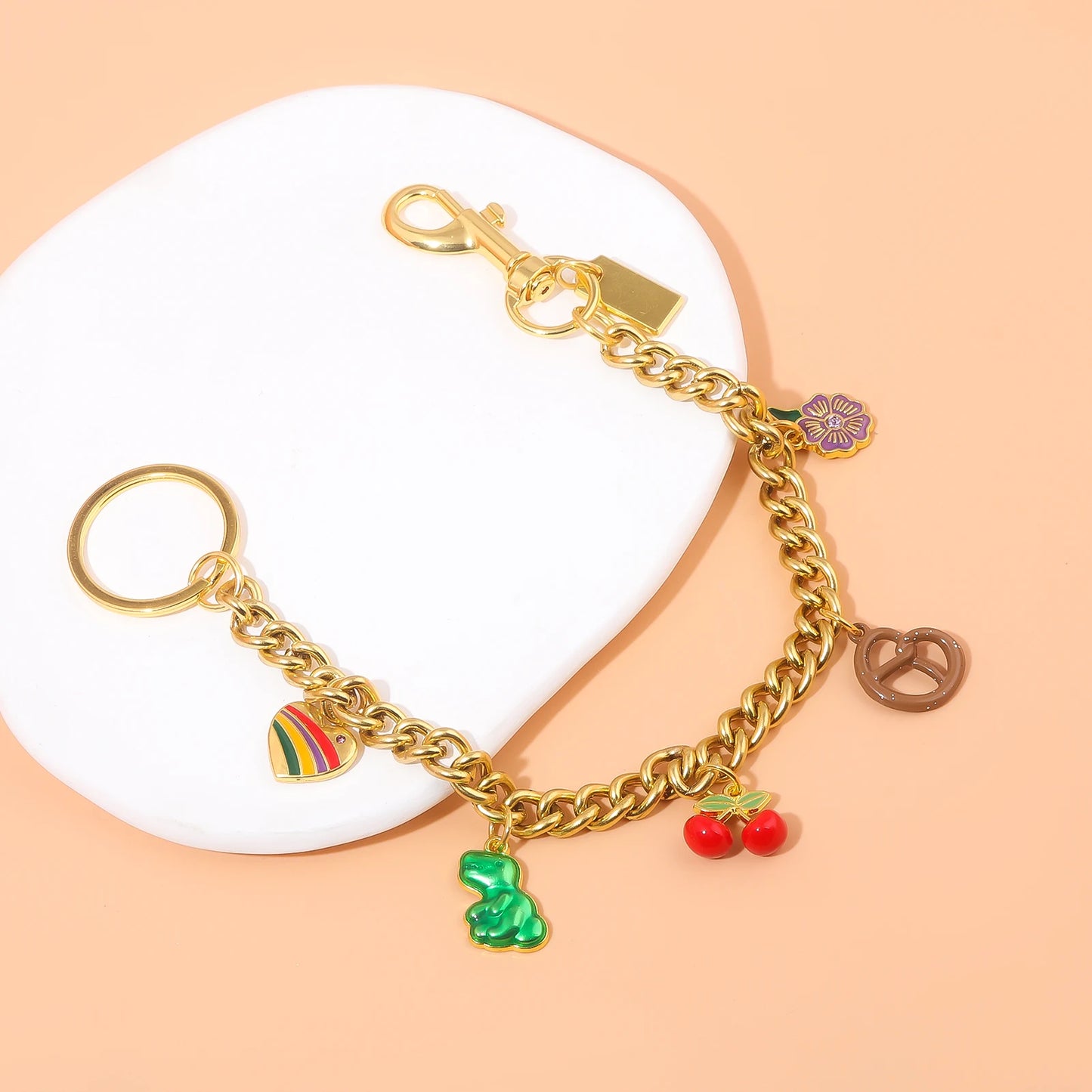 Strawberry Cherry Bag Chain Charm