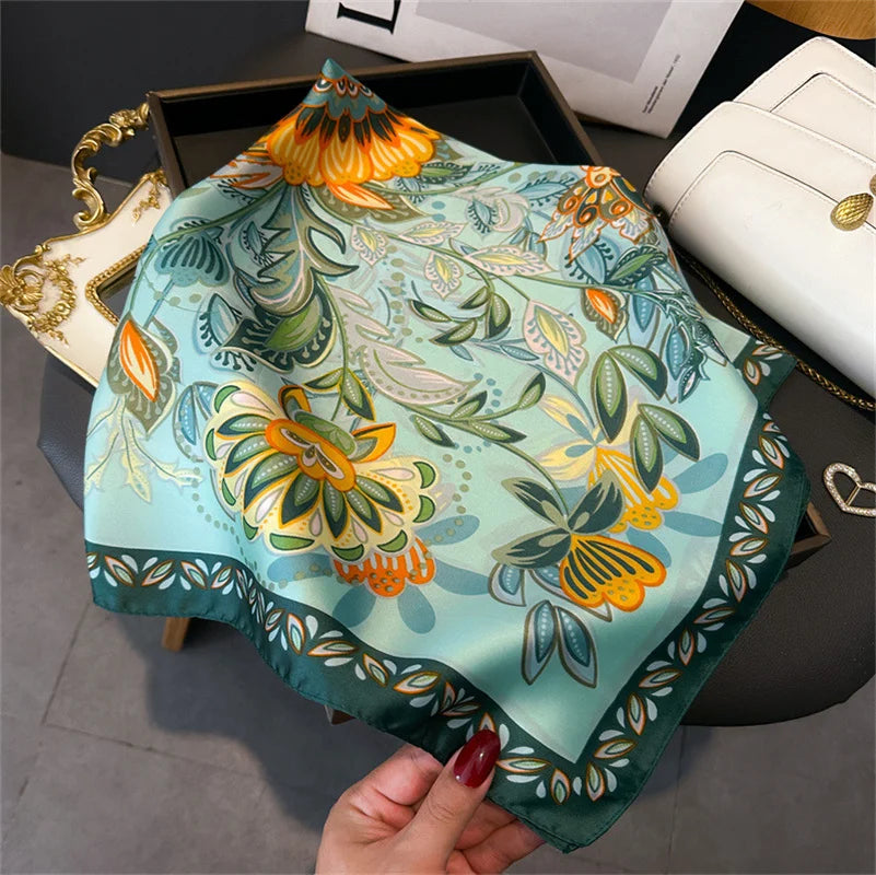 Paisley Print Square Scarf