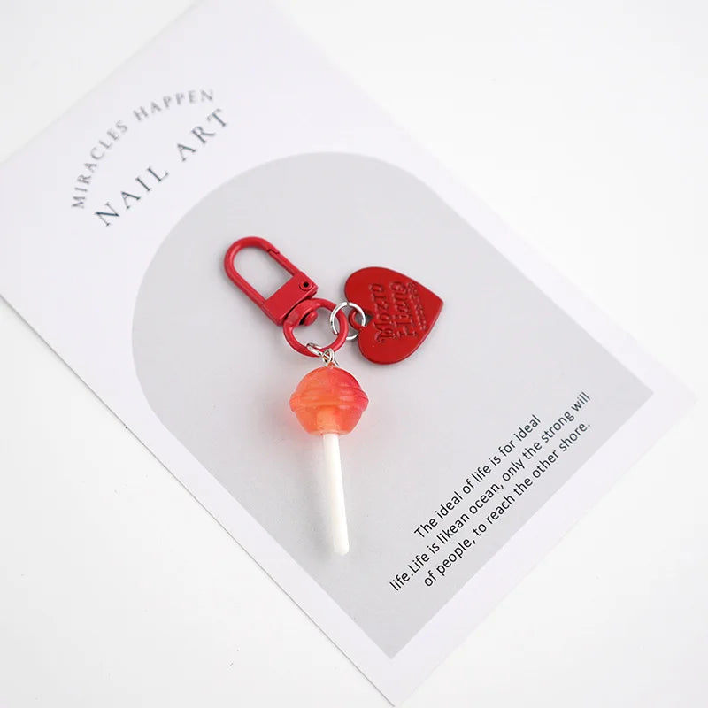 Sweet Lollipop Keychain Charm