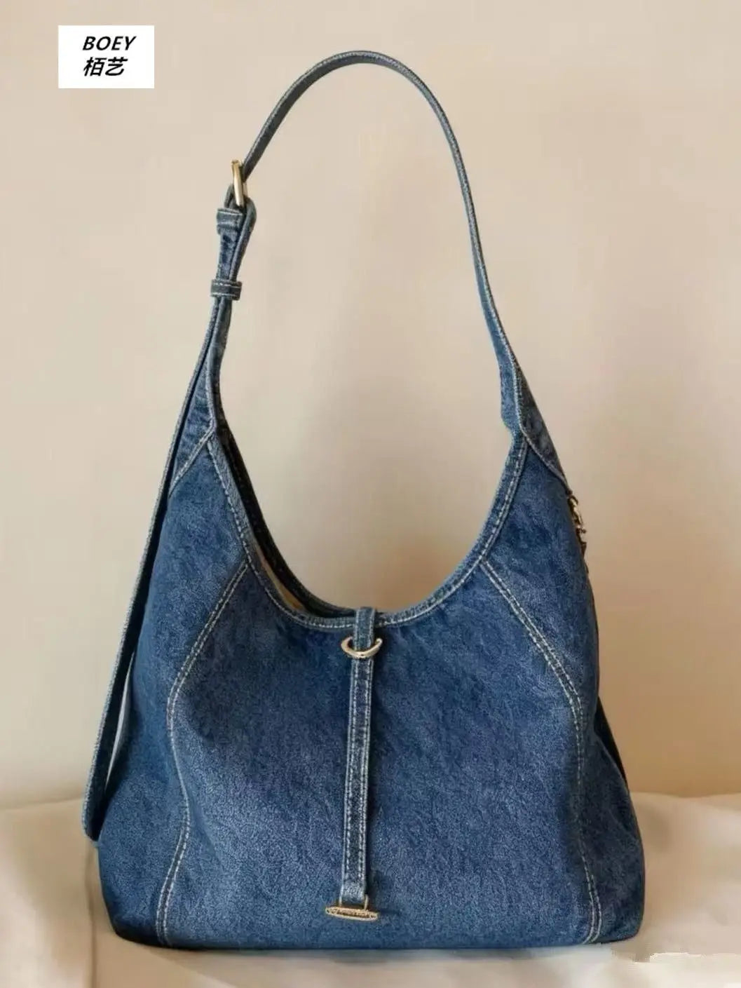 Casual Denim Crossbody Bag Large Capacity