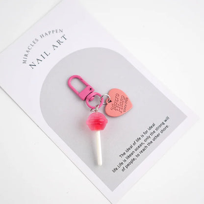 Sweet Lollipop Keychain Charm