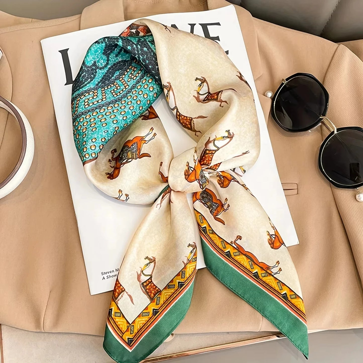 Luxury Print Square Scarf
