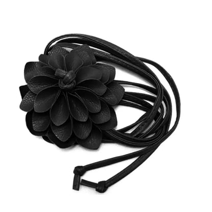 Floral Leather Waist Belt