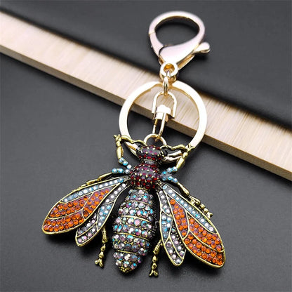 Rhinestone Bee Wing Keychain