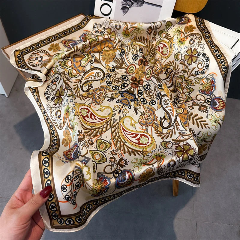 Paisley Print Square Scarf