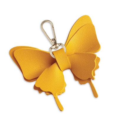 Layered Leather Butterfly Keychain