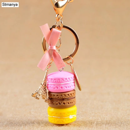 French Macaron Charm Keychain