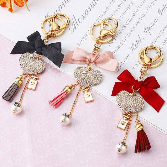 Pearl Bow Bag Keychain