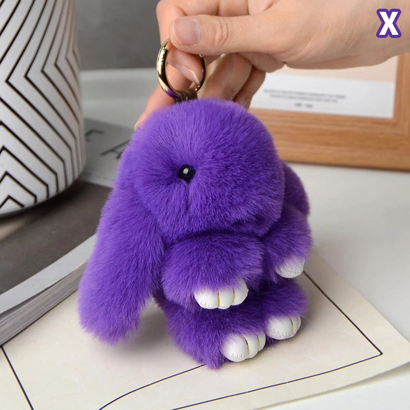 Plush Fur Bunny Keychain
