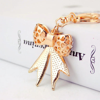 Sparkling Bow Charm Keychain