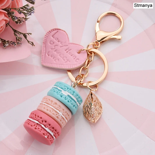 French Macaron Charm Keychain