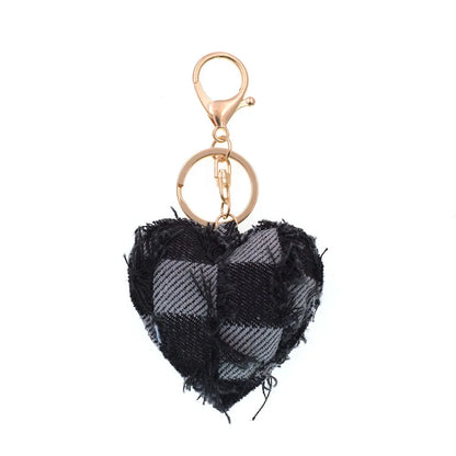 Denim Heart Keychain