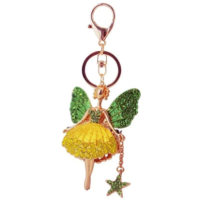 Ballet Rhinestone Purse Key Chain