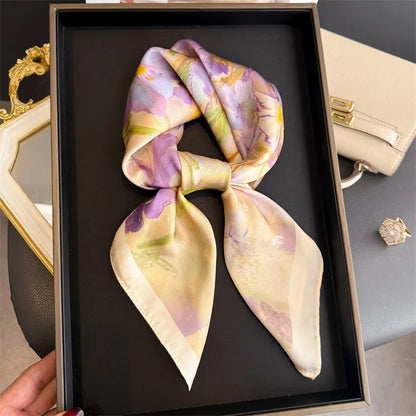 Floral Silk Square Scarf