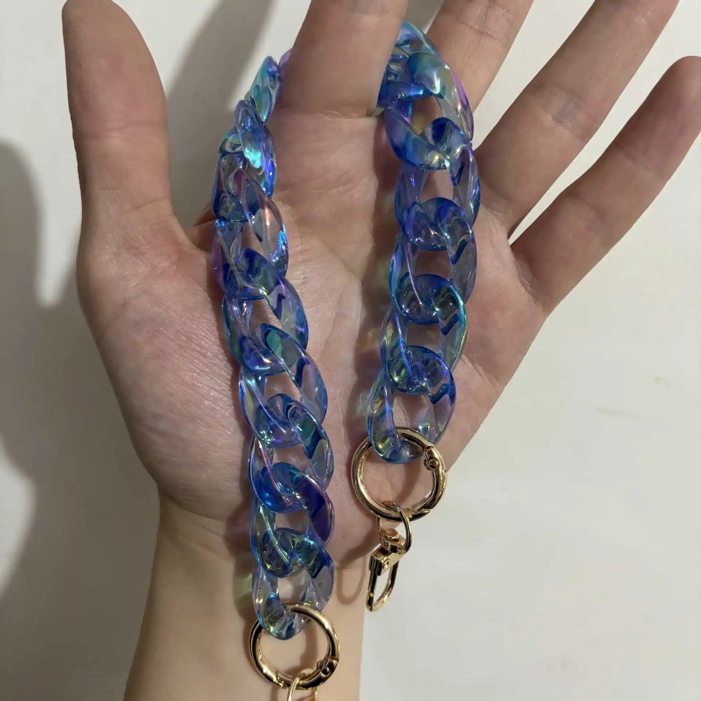 Iridescent Chunky Acrylic Bag Chain