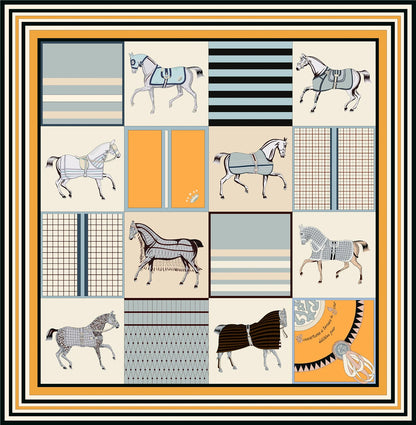 Classic Large Silk Square Scarf