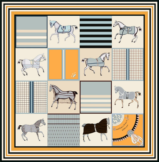 Classic Large Silk Square Scarf