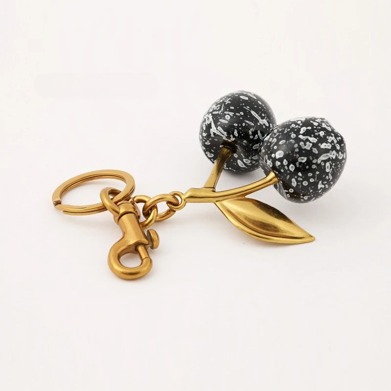 Colorful Cherry Fruit Keychain
