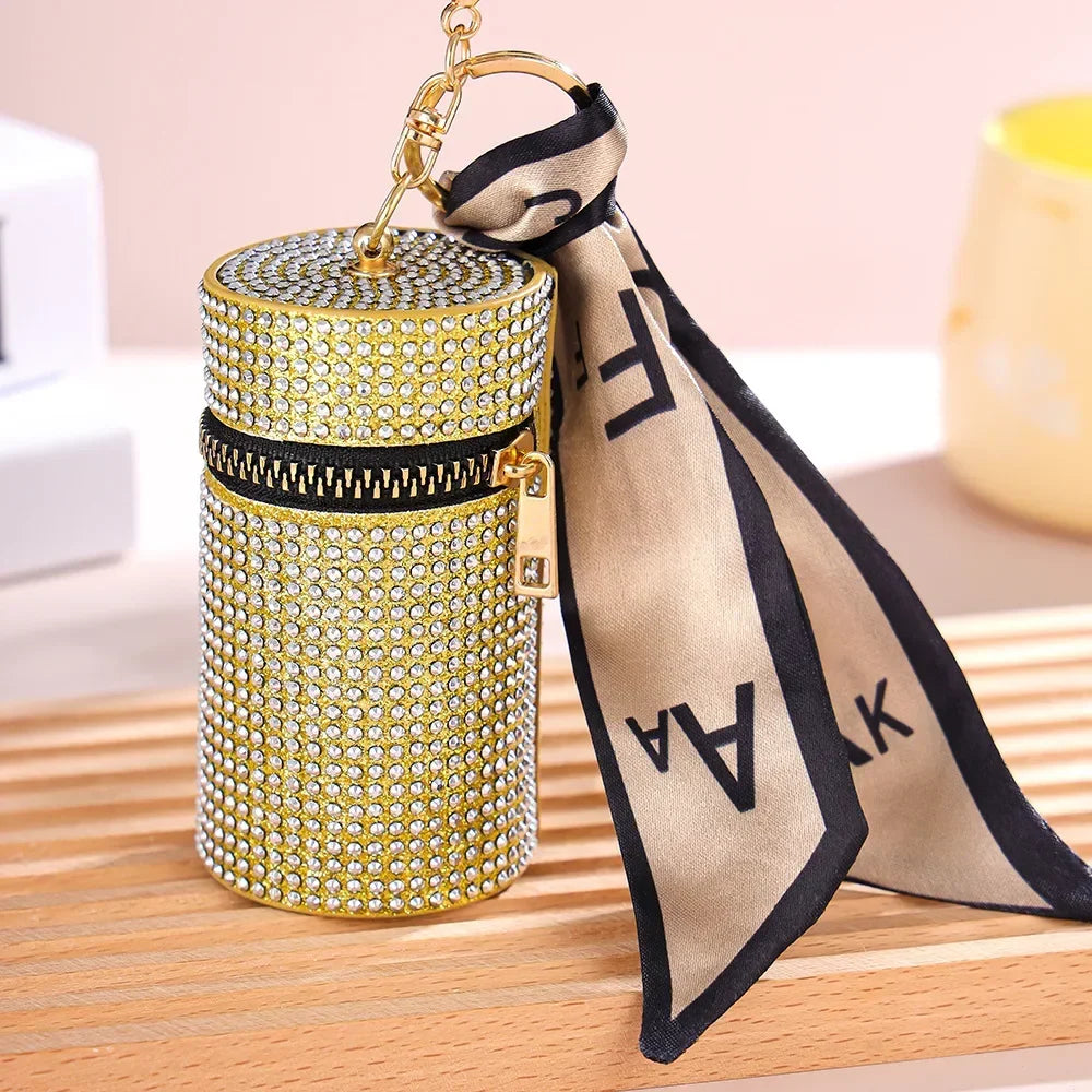 Rhinestone Lipstick Coin Purse