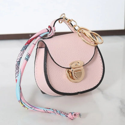 Mini Leather Coin Purse Keychain