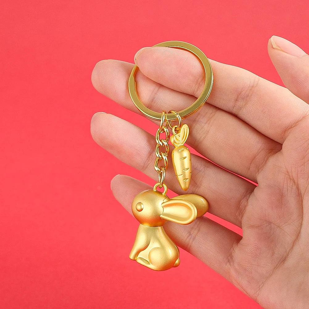 Rabbit Carrot Keychain Cute Charm