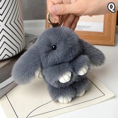 Plush Fur Bunny Keychain