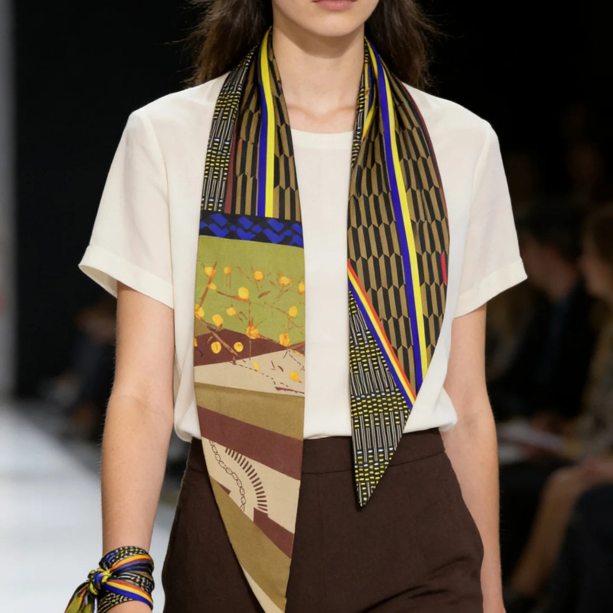 Printed Skinny Scarf & Bag Ribbon