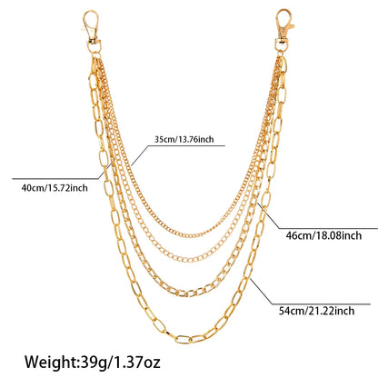 Multi-Layer Stacking Gold Purse Chain