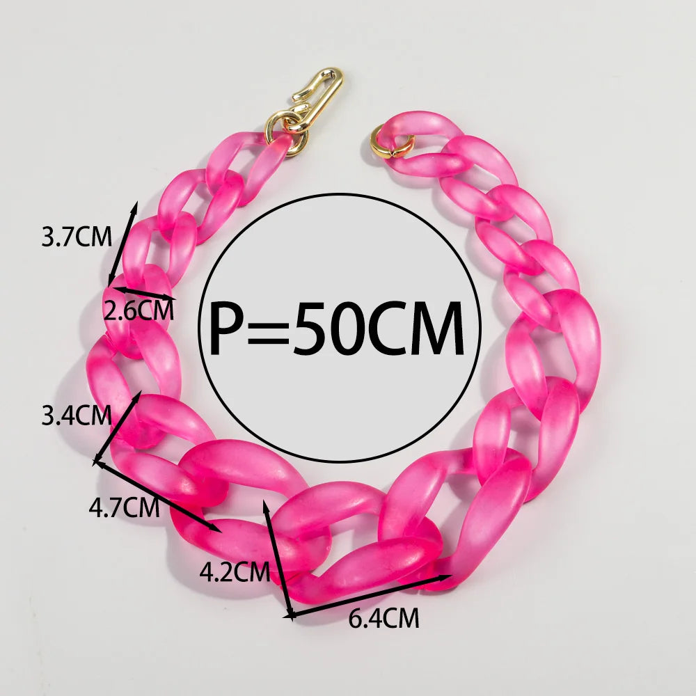 Matte Colorful Acrylic Big Chunky Chain