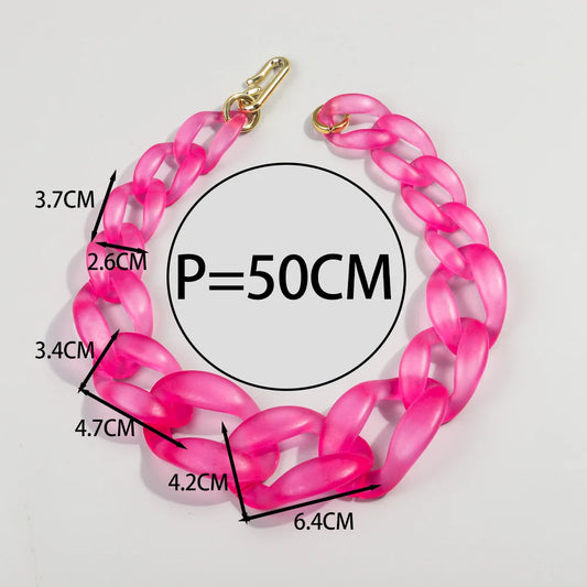 Matte Colorful Acrylic Big Chunky Chain