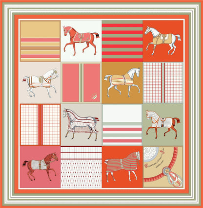 Classic Large Silk Square Scarf