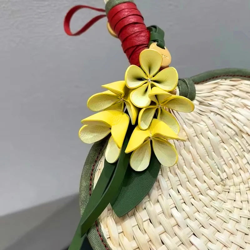 Osmanthus Leaf Leather Keychain