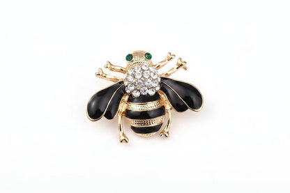 Rhinestone Bee Brooch Pin