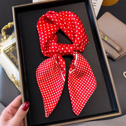 Polka Dot Silk Scarf