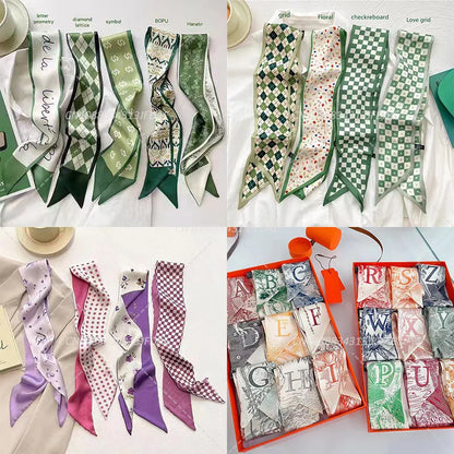 Silk Satin Scarf Bag Handle