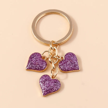 Enamel Love Heart Keychain